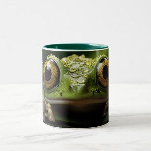 Süßer Frosch mit Cartoon-Frosch-Design für Froschl Zweifarbige Tasse