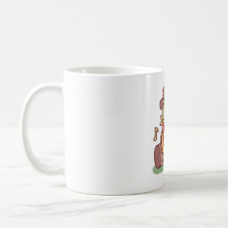 Süßer Frosch mit Cowboyhut und Gitarre Kaffeetasse