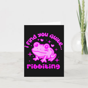Süßer Frosch Wortspiel Ribbiting Froschliebhaber Z Karte