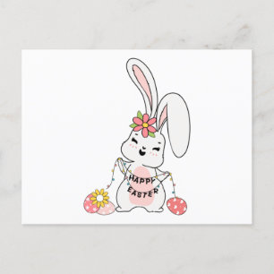 Süßer Frühlingshase Frohe Ostern Postkarte