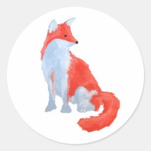 Süßer Fuchs-Aufkleber Runder Aufkleber