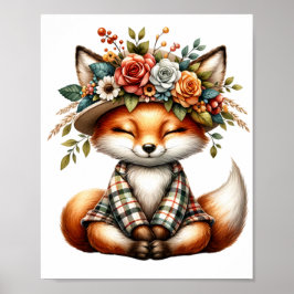 Süßer Fuchs beim Zen Poster