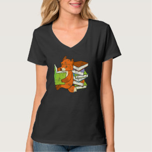 Süßer Fuchs Buch Nerd Für Männer Frauen Tier T-Shirt