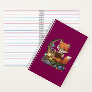 Süßer Fuchs Bücherwurm "Nur noch ein Kapitel" Whim Notizbuch