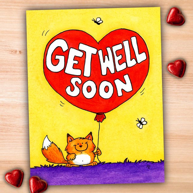 Süßer Fuchs Gute Besserung  Postkarte (Von Creator hochgeladen)