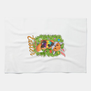 Süßer Fuchs Hasenohren Frohe Ostern Fuchs mit Oste Geschirrtuch