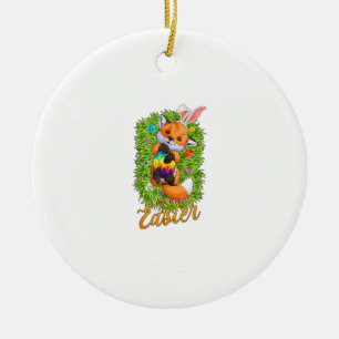 Süßer Fuchs Hasenohren Frohe Ostern Fuchs mit Oste Keramik Ornament