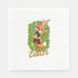 Süßer Fuchs Hasenohren Fröhlicher Osterfuchs mit O Serviette