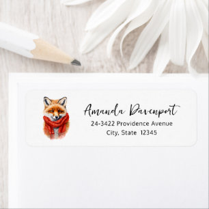 Süßer Fuchs mit rotem Schal Herbst Bild Adresse