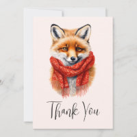 Süßer Fuchs mit rotem Schal Herbstbild