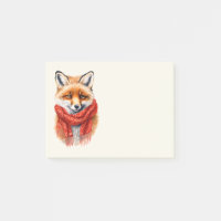 Süßer Fuchs mit rotem Schal Herbstbild
