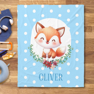 Süßer Fuchs Polka-Punkt Elegant Fleecedecke