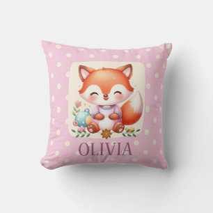 Süßer Fuchs Punkte Elegant Personalisiert Kissen