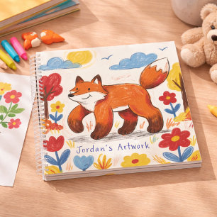 Süßer Fuchs Waldtier Kinder Skizzenbuch Notizbuch