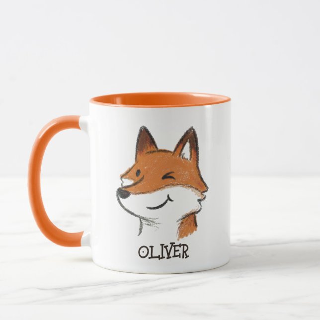 Süßer Fuchs Waldtier Kinder Tasse (Links)
