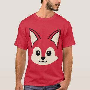 Süßer Fuchsgesichts-Halloween-Kostüm Lustiger Gebu T-Shirt