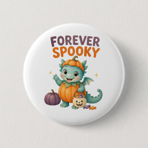 Süßer, für immer gruseliger Baby-Drache Halloween Button