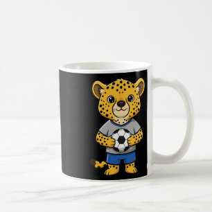 Süßer Fußball Gepard Footbyll Spieler Tier Sport Kaffeetasse