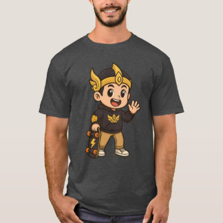 Süßer Gatotkaca moderne Cartoon indonesische Wayan T-Shirt
