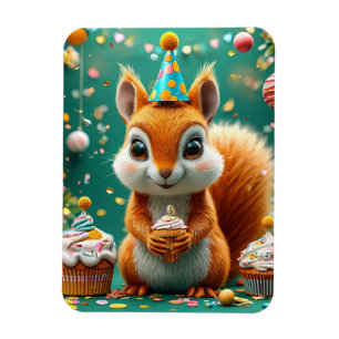 Süßer Geburtstag Eichhörnchen Magnet