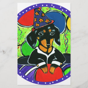 Süßer Geburtstags-Dachshund Briefpapier