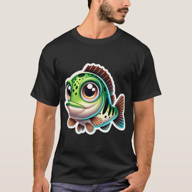 Süßer Gefleckter Barsch Fisch T-Shirt (Vorderseite)