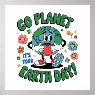 Süßer geh Planet, dein Tag ist da Earth Day 2026 Poster