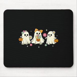 Süßer Geist Blumen Groovy Vintage Halloween Grusel Mousepad