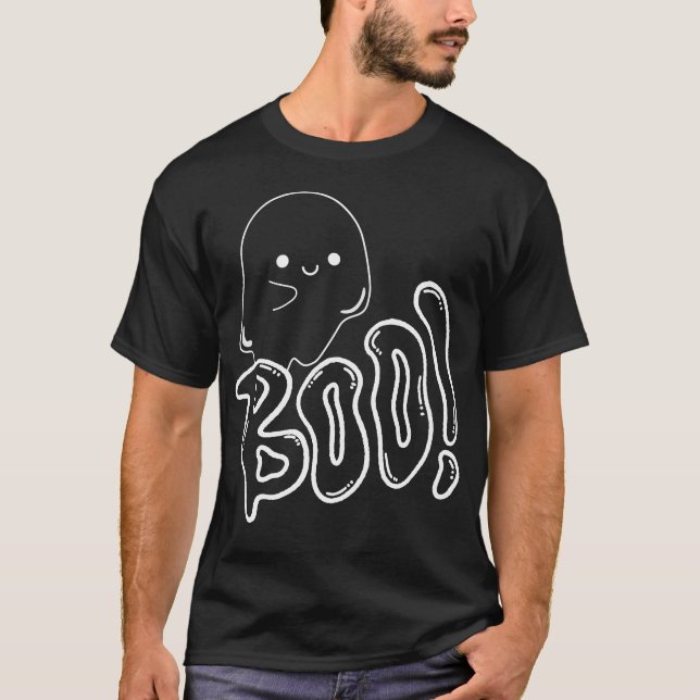 Süßer Geist BOO! Halloween-Spaß T-Shirt (Vorderseite)