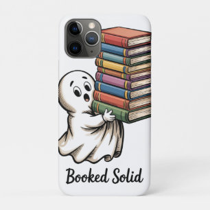 Süßer Geist, der einen hohen Bücherstapel hält  Case-Mate iPhone Hülle