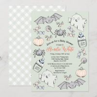 Süßer Geist, Fledermaus & Spinne Halloween-Baby-Sh
