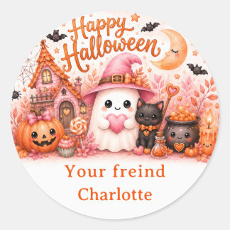 Süßer Geist Frohe Halloween Aufkleber