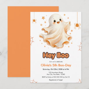 Süßer Geist Gruselig Hey Boo Halloween 5. Geburtst Einladung