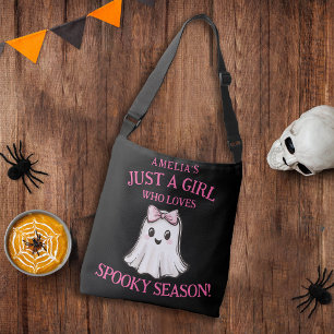 Süßer Geist Gruselzeit Halloween  Tragetaschen Mit Langen Trägern