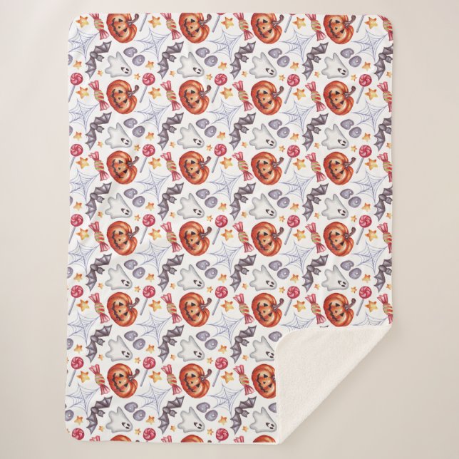 Süßer Geist Halloween  Sherpadecke (Vorderseite)