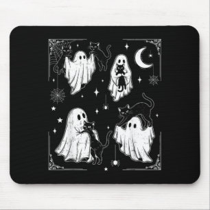 Süßer Geist hält Katze Lustiger Halloween Männer F Mousepad