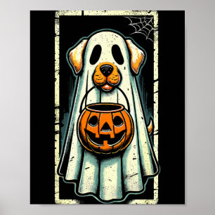 Süßer Geist-Hund Männer Frauen Kinder Halloween Lu Poster