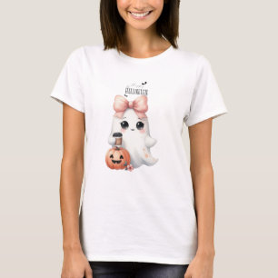 Süßer Geist Kürbis Fledermaus Halloween T-Shirt