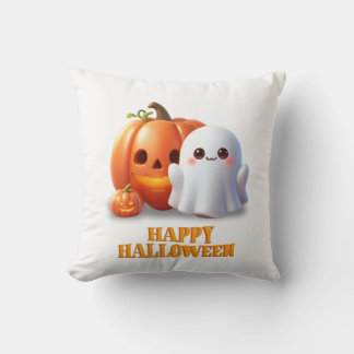Süßer Geist & Kürbis Frohes Halloween Kissen