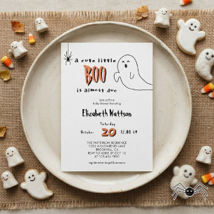 Süßer Geist Little Boo kommt bald Baby-Party Einladung