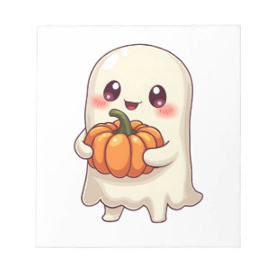 Süßer Geist mit Kürbis � Lustiges Halloween Notizblock