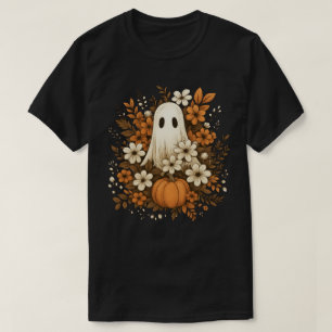 Süßer Geist mit Kürbis und Herbstblumen – Hallowee T-Shirt