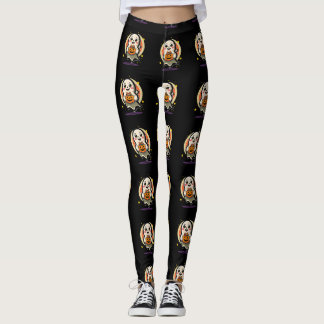 Süßer Geist mit Kürbiskübel für Süßigkeiten Retro- Leggings
