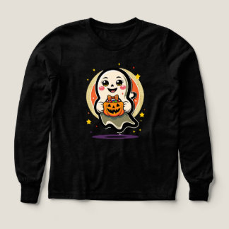 Süßer Geist mit Kürbiskübel Retro-Halloween