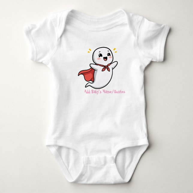Süßer Geist mit rotem Cape Baby Strampler (Vorderseite)