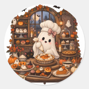 Süßer Geist-Pâtissier Halloween Spukbäckerei Runder Aufkleber