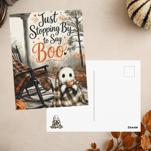 Süßer Geist sagt Buu Cozy Frohes Halloween  Postkarte
