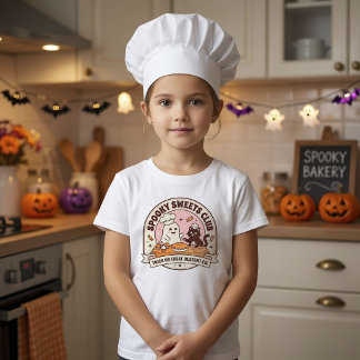 Süßer Geist Schwarze Katze Bäcker Halloween Bäcker T-Shirt