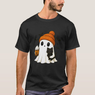Süßer Geist Schwarze Katze Kürbisgewürz Lustiger H T-Shirt