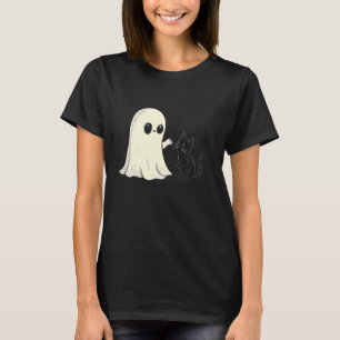 Süßer Geist spielt mit schwarzer Katze lustiges Ha T-Shirt